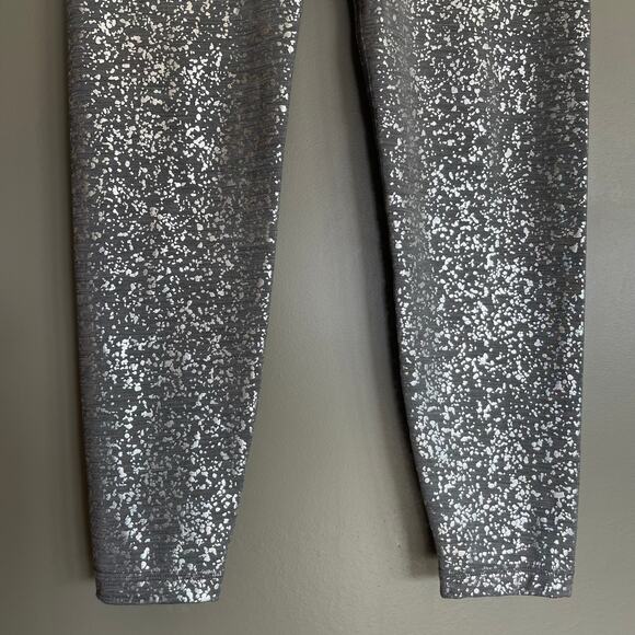 Sweaty Betty Goddess 7/8 Leggings in Grey Foil Size XS Metallic High Waisted Gym - Picture 9 of 16